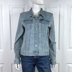 CALVIN KLEIN women's blue denim coat medium